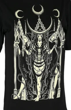Restyle Black oversized t-shirt goddess HECATE OVERSIZED