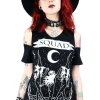 Restyle Black witches cold shoulder T-shirt Squad Goals