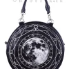 Restyle Black, witchy purse, full moon print, moon bag "LUNA ROUND BAG"