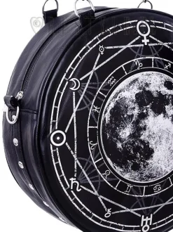 Restyle Black, witchy purse, full moon print, moon bag 