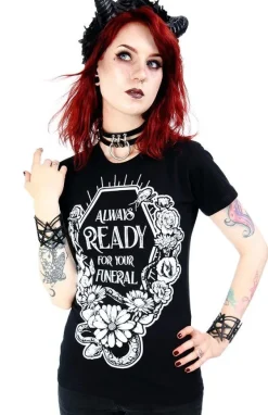 Restyle Black women`s T-shirt Always Ready For Your Funeral