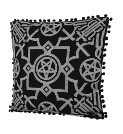 Restyle BLAIR BLACK CUSHION Gothic pillowcase dark home decor