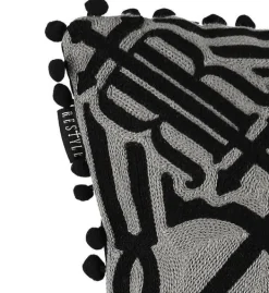 Restyle BLAIR GRAY CUSHION Knitted Gothic pillowcase