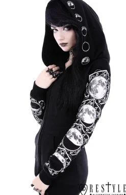 Restyle Blouse with oversized hood and moon phases 