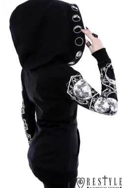 Restyle Blouse with oversized hood and moon phases 