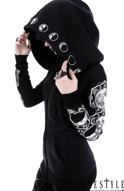 Restyle Blouse with oversized hood and moon phases 