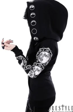 Restyle Blouse with oversized hood and moon phases 