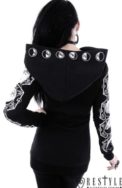 Restyle Blouse with oversized hood and moon phases 