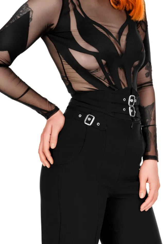 Restyle BUCKLE UP ELEGANT TROUSERS with high waist