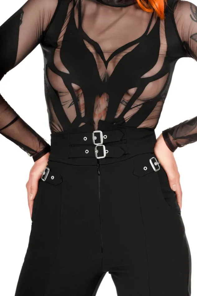 Restyle BUCKLE UP ELEGANT TROUSERS with high waist