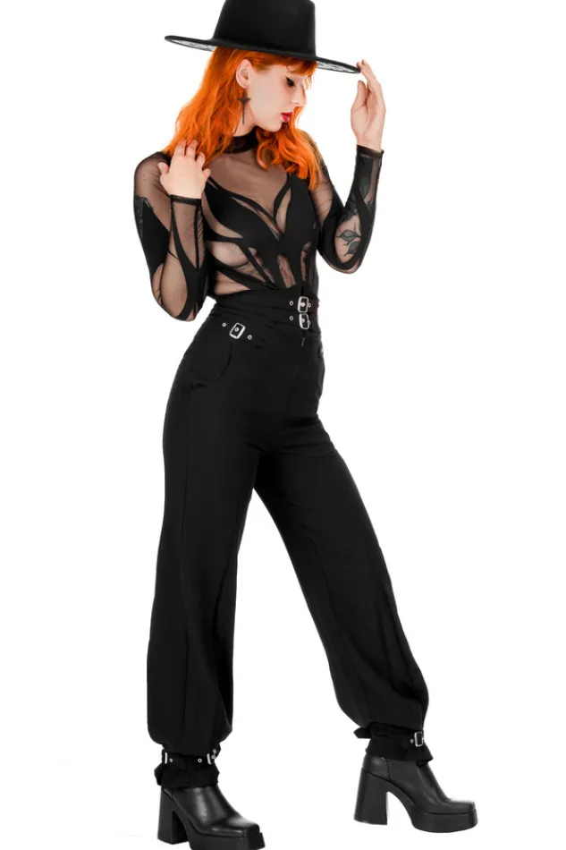 Restyle BUCKLE UP ELEGANT TROUSERS with high waist
