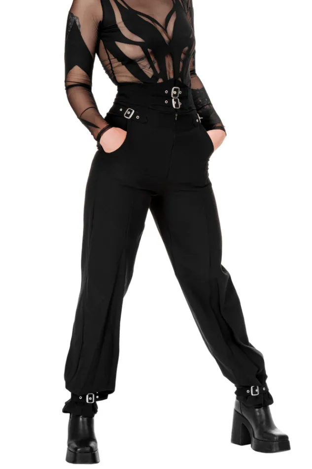 Restyle BUCKLE UP ELEGANT TROUSERS with high waist