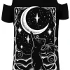 Restyle Cat Crescent Cold Shoulder
