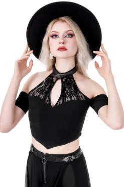 Restyle CATACOMBS COLD-SHOULDER TOP