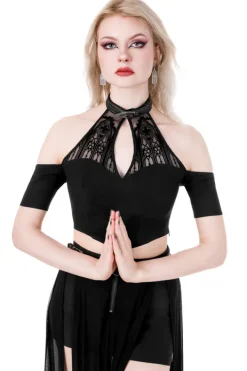 Restyle CATACOMBS COLD-SHOULDER TOP