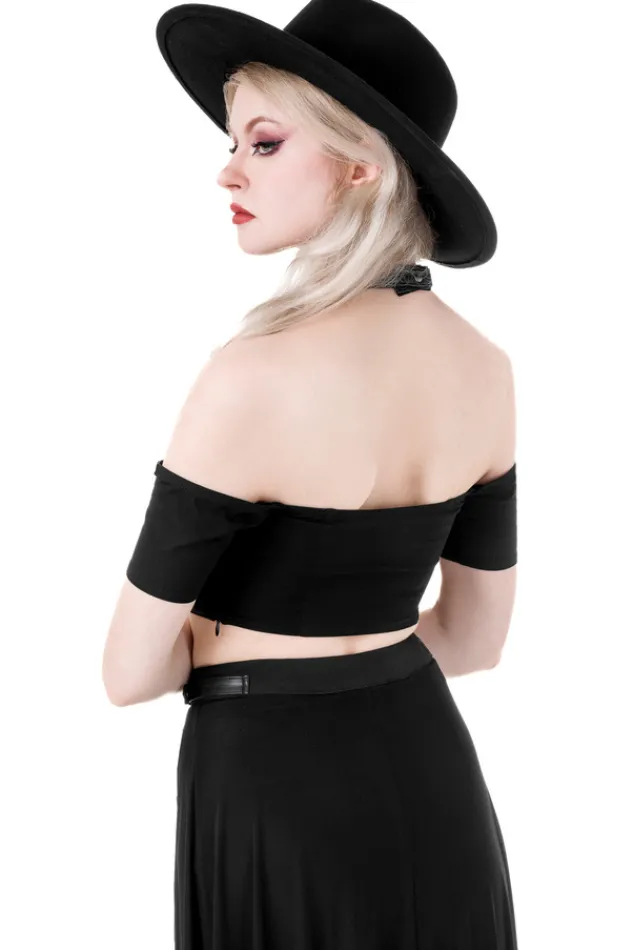 Restyle CATACOMBS COLD-SHOULDER TOP
