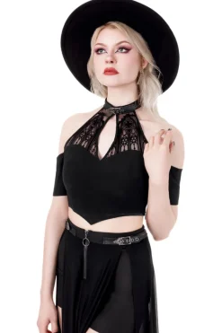 Restyle CATACOMBS COLD-SHOULDER TOP