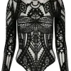 Restyle CATHEDRAL DRAGONFLY MESH & VELVET BODYSUIT
