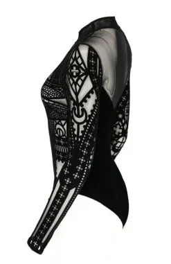 Restyle CATHEDRAL DRAGONFLY MESH & VELVET BODYSUIT