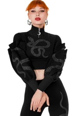 Restyle CATHEDRAL SNAKE CROPPED SWEATSHIRT