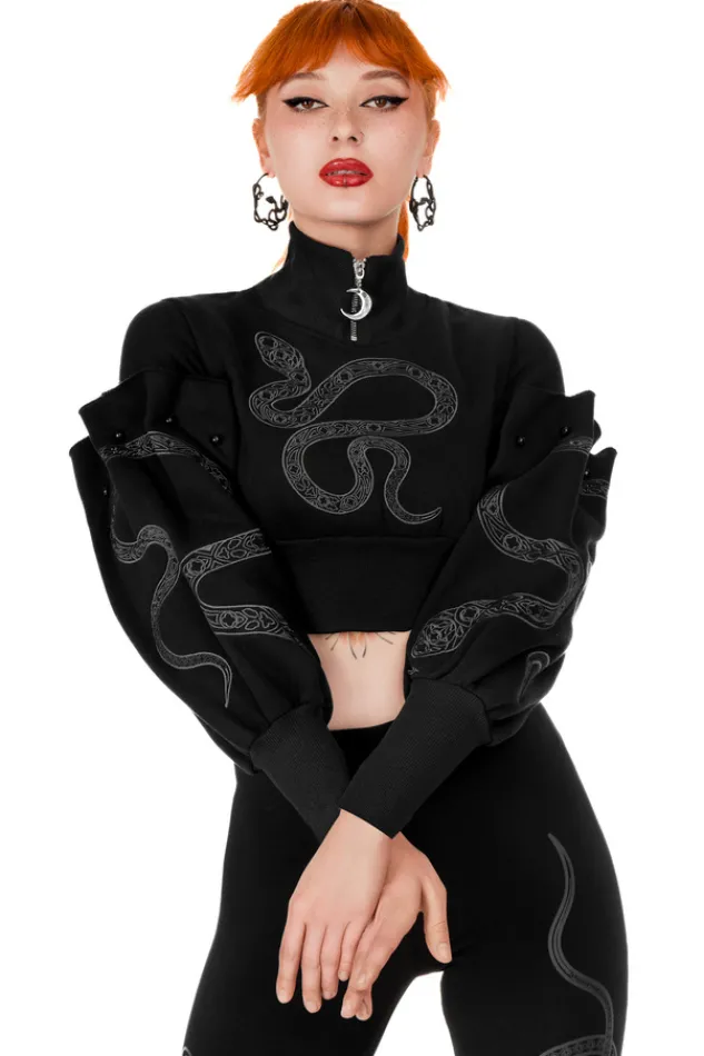 Restyle CATHEDRAL SNAKE CROPPED SWEATSHIRT