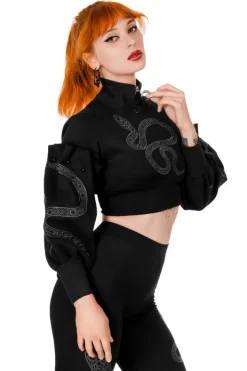 Restyle CATHEDRAL SNAKE CROPPED SWEATSHIRT