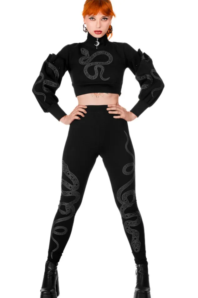Restyle CATHEDRAL SNAKE CROPPED SWEATSHIRT