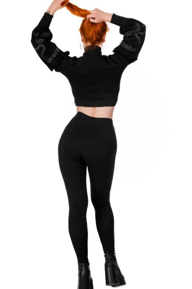 Restyle CATHEDRAL SNAKE CROPPED SWEATSHIRT