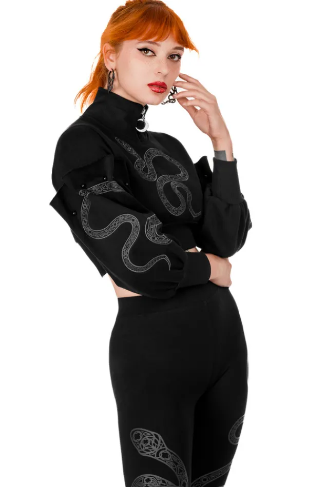 Restyle CATHEDRAL SNAKE CROPPED SWEATSHIRT