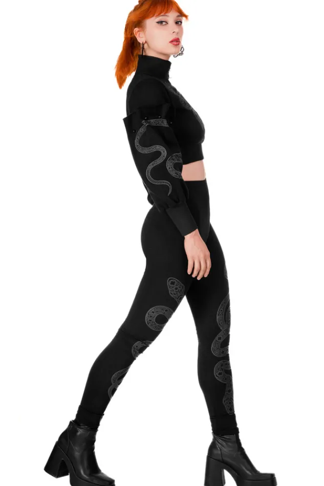 Restyle CATHEDRAL SNAKE CROPPED SWEATSHIRT