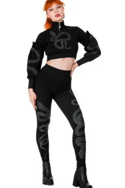 Restyle CATHEDRAL SNAKE CROPPED SWEATSHIRT