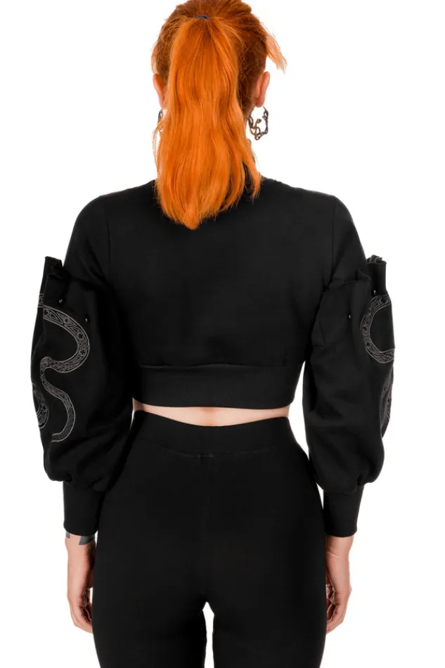 Restyle CATHEDRAL SNAKE CROPPED SWEATSHIRT