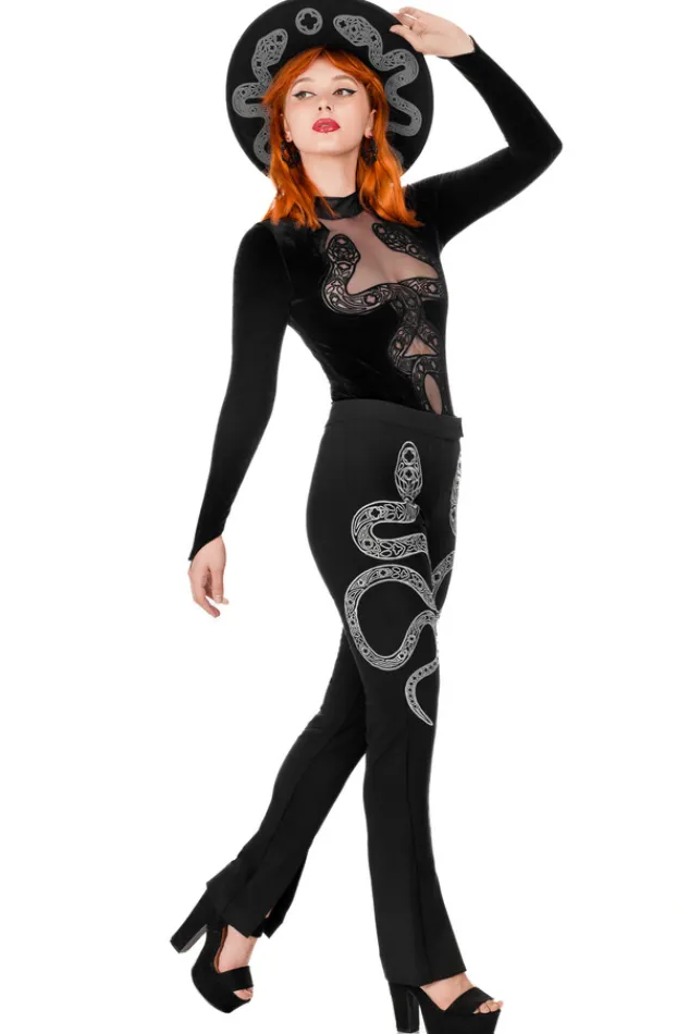 Restyle CATHEDRAL SNAKE EMBROIDERED TROUSERS