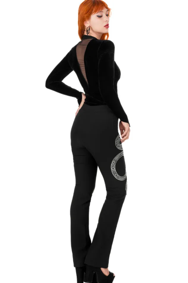 Restyle CATHEDRAL SNAKE EMBROIDERED TROUSERS