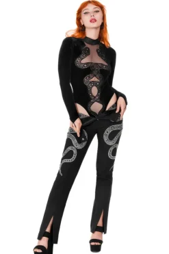 Restyle CATHEDRAL SNAKE EMBROIDERED TROUSERS