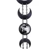Restyle Crescent long pendant, occult jewellery, luna "LUNAR BLACK NECKLACE"