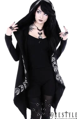 Restyle Crescent long pendant, occult jewellery, luna 