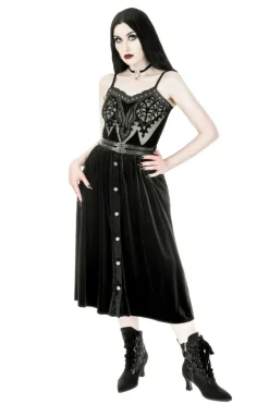 Restyle CRYPT VELVET MIDI SKIRT