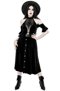 Restyle CRYPT VELVET MIDI SKIRT