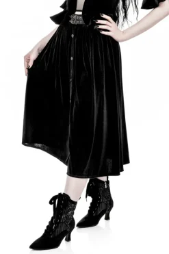 Restyle CRYPT VELVET MIDI SKIRT
