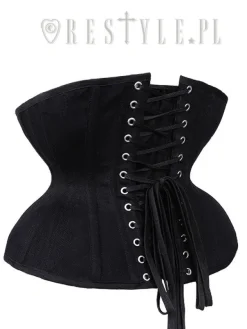 Restyle CU7 Black Matte Underbust gothic corset, hourglass shape, sturdy
