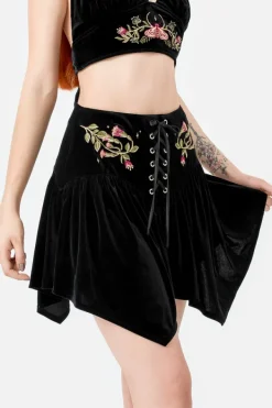Restyle DARK BOTANY MINI SKIRT