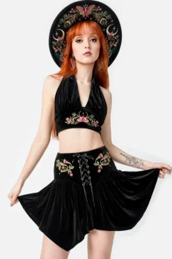 Restyle DARK BOTANY MINI SKIRT