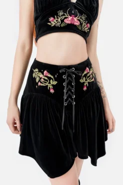Restyle DARK BOTANY MINI SKIRT