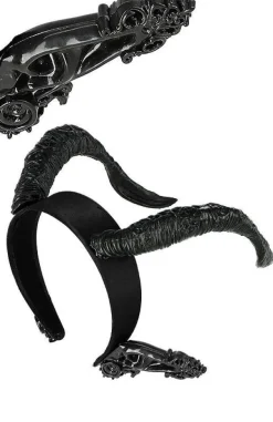 Restyle DARK ELF Gothic Headpiece with horns and ears
