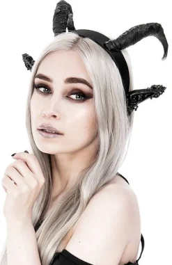Restyle DARK ELF Gothic Headpiece with horns and ears