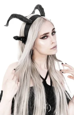 Restyle DARK ELF Gothic Headpiece with horns and ears