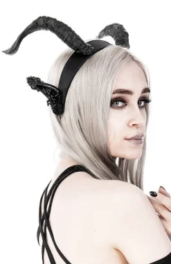Restyle DARK ELF Gothic Headpiece with horns and ears