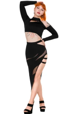 Restyle DELANEY ASYMMETRIC SKIRT Thigh Split