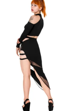 Restyle DELANEY ASYMMETRIC SKIRT Thigh Split